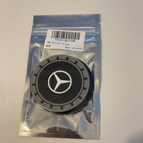 Mercedes Benz Car Cup Coasters in Black and Gray Set of 2 NWT - Picture 4 of 4